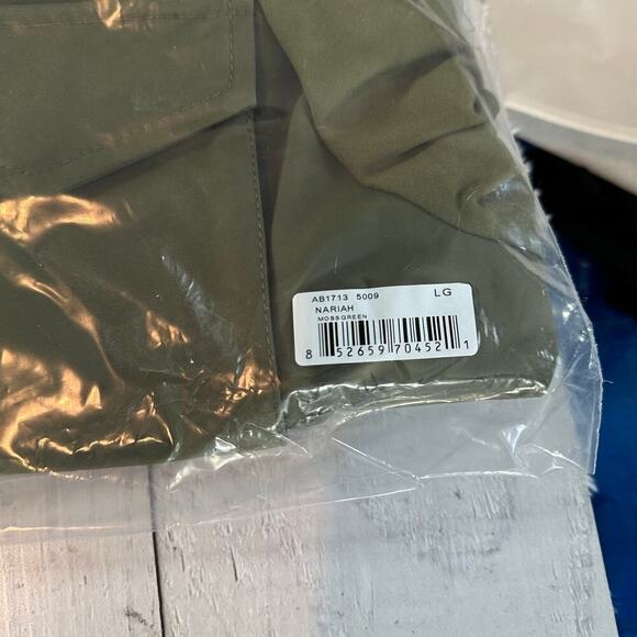 Anatomie Nariah Hybrid Utility Cargo Jacket Size Large Moss Green Belted Travel - Picture 13 of 13